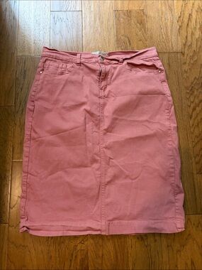Main Street exchange stretch denim Leah skirt 14